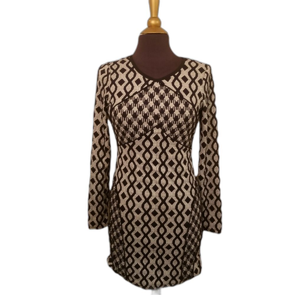 Plenty by Tracy Reese Dress Women's Small Blue Gray Geometric
